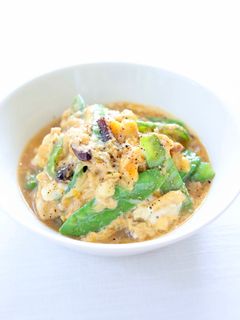 旨味ある【絹さやと干し椎茸の卵とじ】-レシピのメイン写真