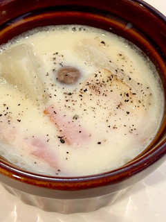白みそ豆乳スープ*お好みの野菜とベーコン-レシピのメイン写真