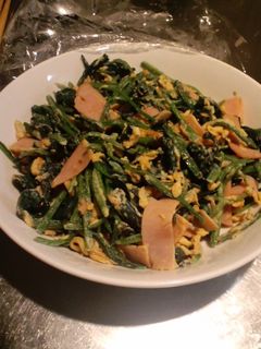ほうれん草とハムと卵の炒め物-レシピのメイン写真