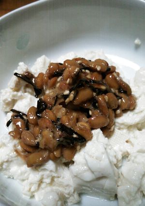 豆腐の納豆と塩昆布のせ-レシピのメイン写真