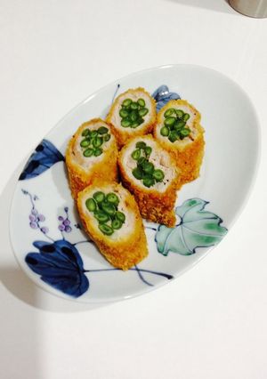 余った豚小間で、いんげんの肉巻きフライ-レシピのメイン写真