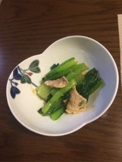 旦那様絶賛!小松菜と豚肉のからし醤油和え-レシピのメイン写真
