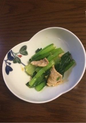 旦那様絶賛！小松菜と豚肉のからし醤油和え-レシピのメイン写真