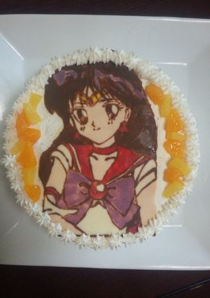 キャラケーキ☆セーラーマーズ-レシピのメイン写真