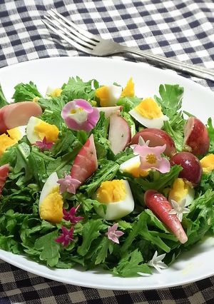 若取り春菊のサラダ-レシピのメイン写真
