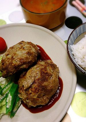 ハンバーグ-レシピのメイン写真