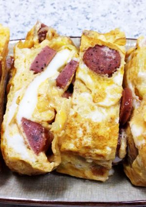 ☆キャベツとウインナーの卵焼き☆-レシピのメイン写真