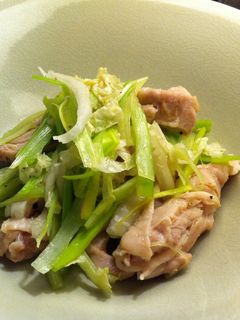 蒸し鶏と長ネギと白菜のサラダ-レシピのメイン写真