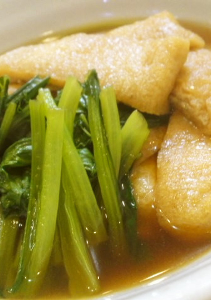 超簡単で短時間レシピの油揚げと小松菜煮-レシピのメイン写真