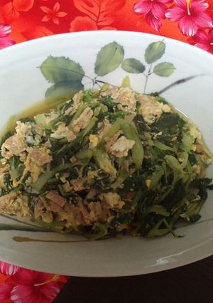 簡単☆間引き菜とツナ煮-レシピのメイン写真