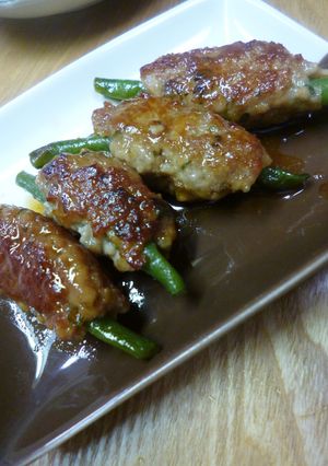 冷凍いんげんのつくね焼き-レシピのメイン写真
