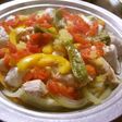 塩レモン塩トマトで♫ささみと野菜のタジン