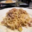 じゃがいもと豚ひき肉のパスタ