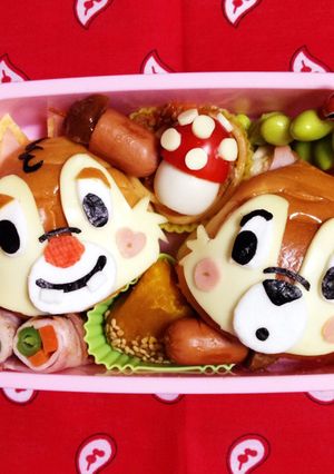キャラ弁 チップとデール-レシピのメイン写真