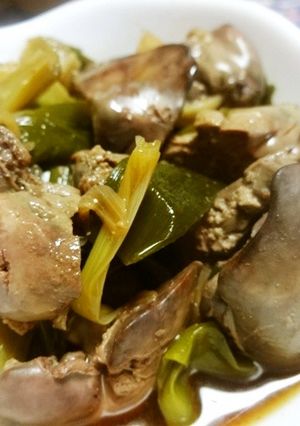鉄分補給に♪鶏レバーとネギの甘辛煮-レシピのメイン写真