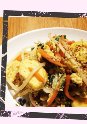 モヤシたっぷり、お麩チャンプルー-レシピのメイン写真