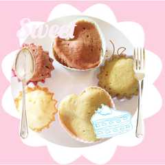 レンジで簡単！もっちり蒸しケーキ♡-レシピのメイン写真