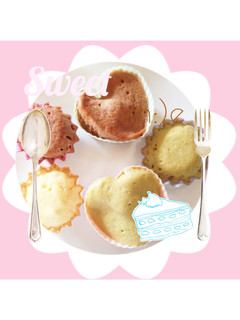 レンジで簡単!もっちり蒸しケーキ♡-レシピのメイン写真