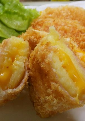 お手軽☆ハムでじゃがチーズフライ-レシピのメイン写真