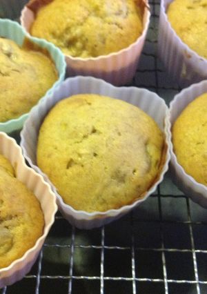 バナナと生姜のハニーカップケーキ-レシピのメイン写真