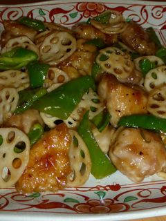 ★彡鶏肉とレンコン ピーマンの甘酢炒め-レシピのメイン写真