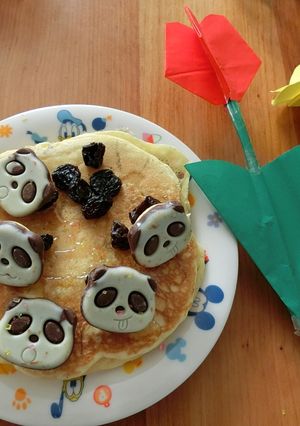 さくさくパンダと仲良しホットケーキ-レシピのメイン写真