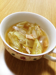 キャベツ*玉ねぎ*ベーコンのスープ-レシピのメイン写真