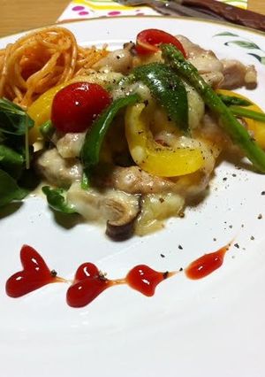 野菜とチーズのポークソテー-レシピのメイン写真