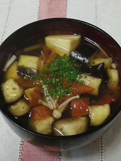 トマトとなすのコンソメスープ-レシピのメイン写真