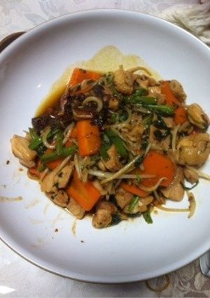 鶏肉と空芯菜のオイスター炒め-レシピのメイン写真