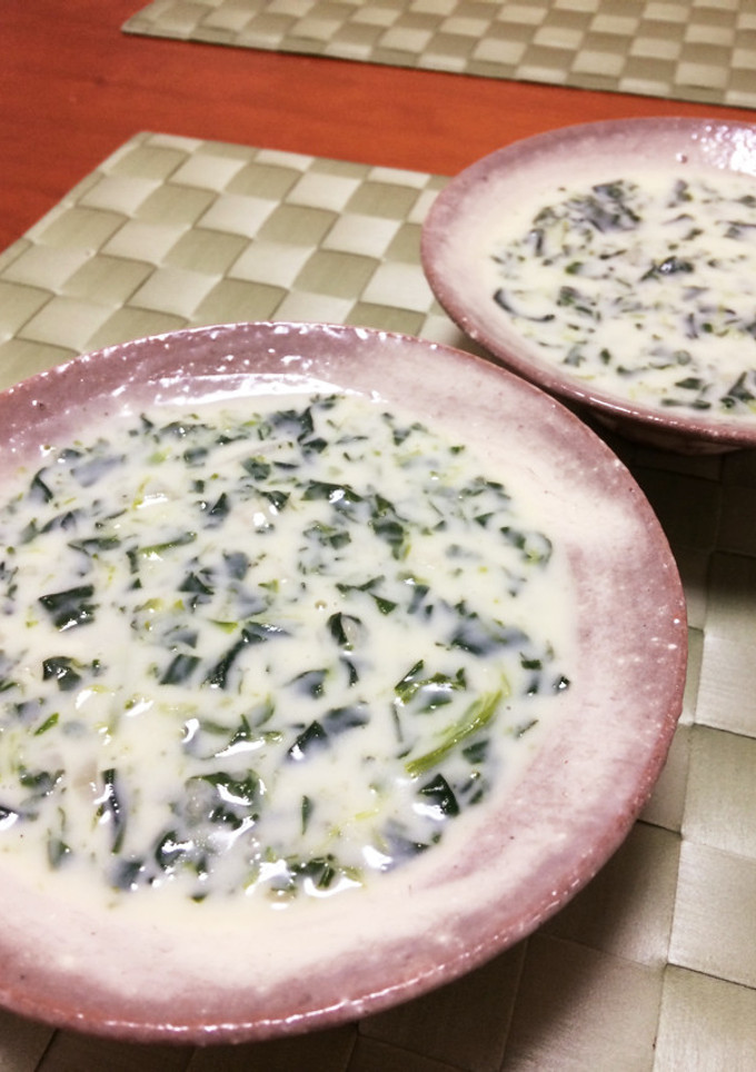 ほうれん草の炒めスープ-レシピのメイン写真