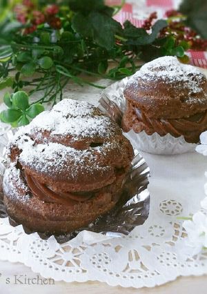 HMとサラダ油で♥チョコシュークリーム-レシピのメイン写真