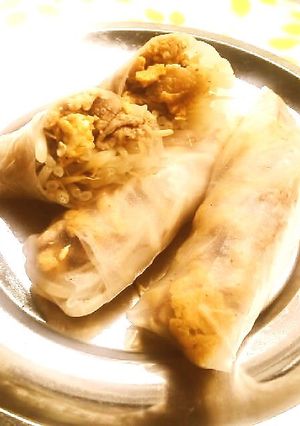 ☺節約レシピ☆豚肉と玉子の生春巻き☺-レシピのメイン写真