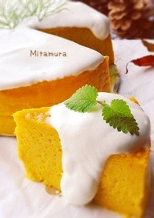 秋の味覚～かぼちゃのチーズケーキ-レシピのメイン写真