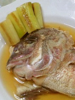 鯛のアラ炊き-レシピのメイン写真