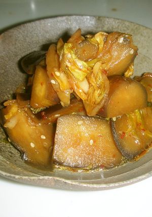 簡単！茄子のキムチ煮-レシピのメイン写真