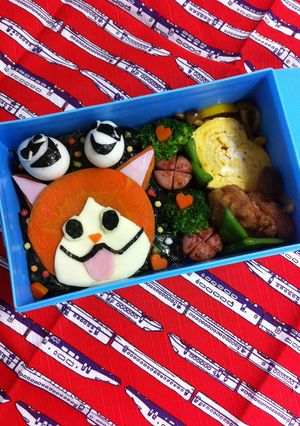 野菜でジバニャン☆妖怪ウォッチ弁当-レシピのメイン写真