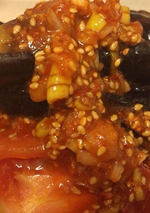 簡単！！茄子とトマトのピリ辛香味ダレ-レシピのメイン写真