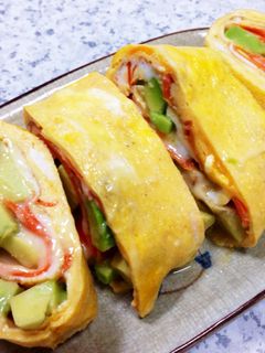 ☆アボカドとにんじんの卵焼き☆-レシピのメイン写真
