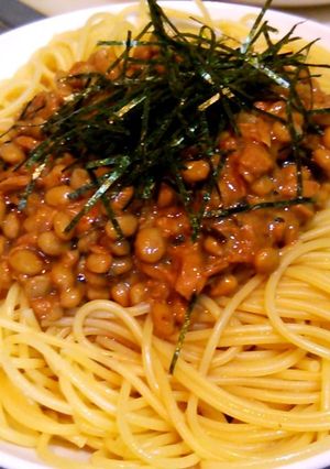 【百均飯】納豆パスタ-レシピのメイン写真