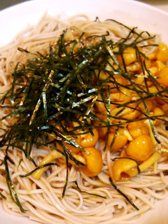 【百均飯】納豆なめこ蕎麦-レシピのメイン写真