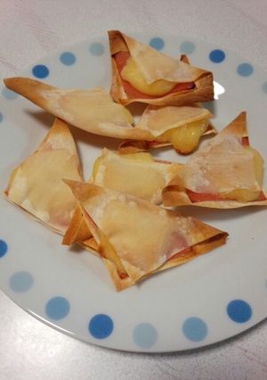 簡単★シュウマイの皮でパリパリハムチーズ-レシピのメイン写真