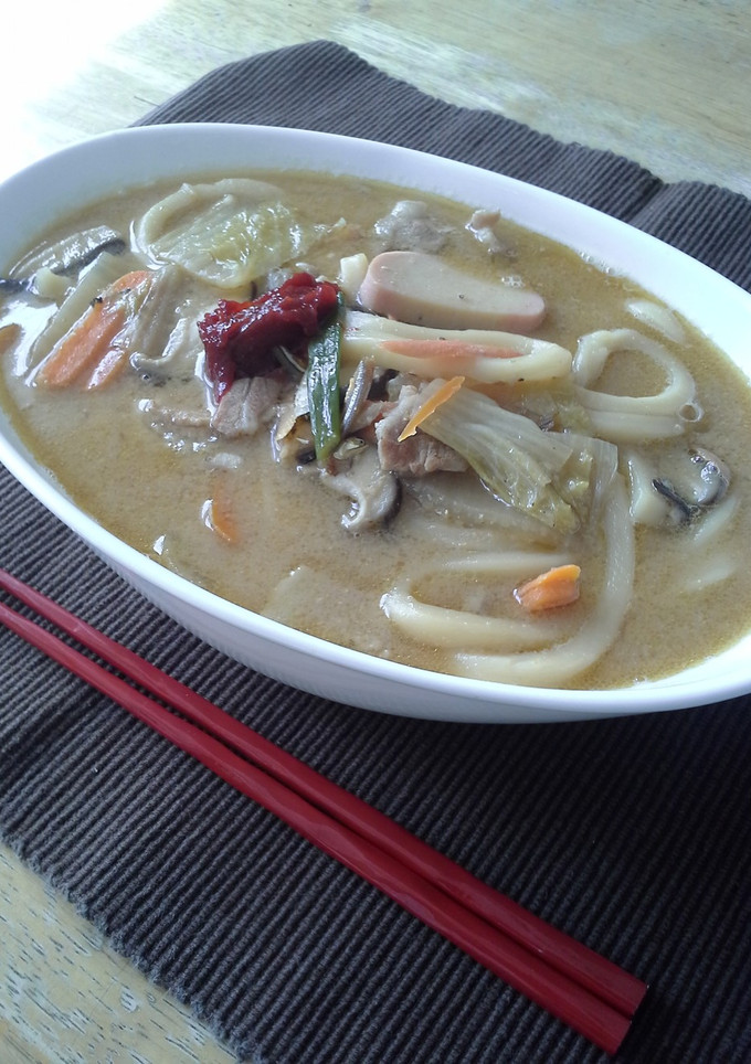 中華鍋で作る　韓国風味噌煮込みうどん-レシピのメイン写真