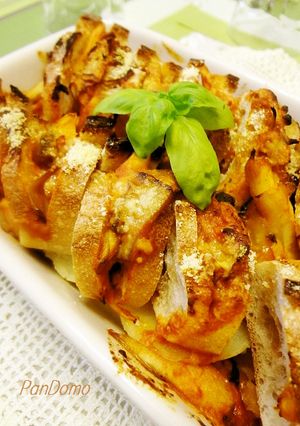 舞茸とチーズトマトのバゲットサンド焼き-レシピのメイン写真