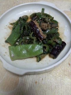 ピーマンとナスと大葉のごま味噌炒め-レシピのメイン写真