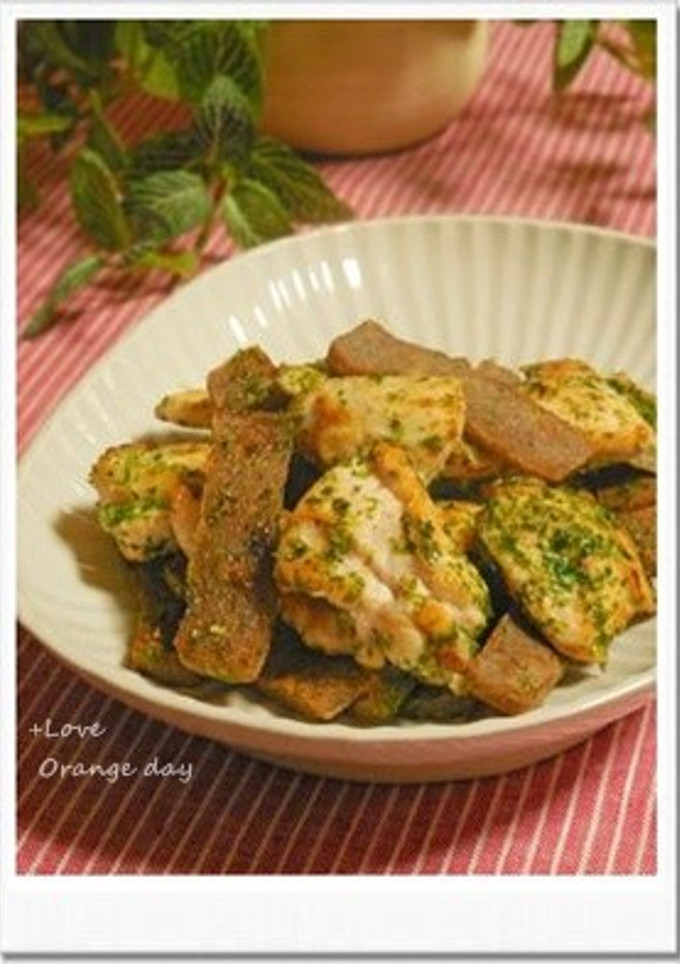 氷こんにゃくと鶏肉の海苔しお炒め-レシピのメイン写真