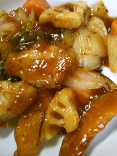 絶品♡ 豚肉 かぼちゃ 蓮根の 甘酢あん-レシピのメイン写真