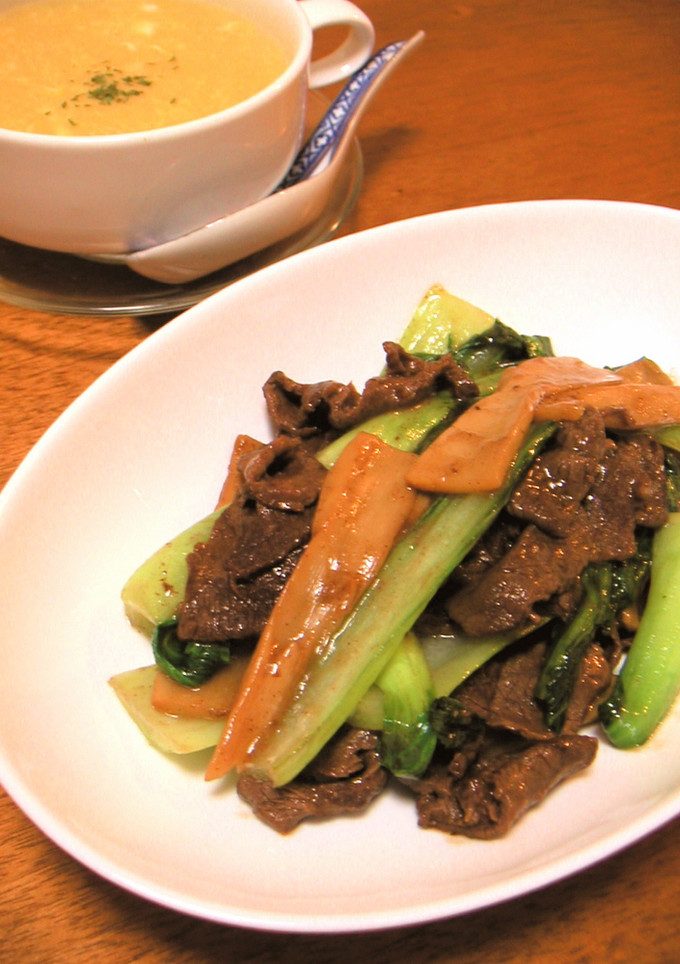 青梗菜とメンマの＊牛肉オイスター炒め＊-レシピのメイン写真