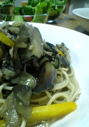 秋茄子の焼きびたし和風パスタ-レシピのメイン写真