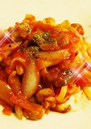鶏肉ときのこのトマトパスタ-レシピのメイン写真